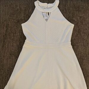 Maurices White Backless Halter Dress